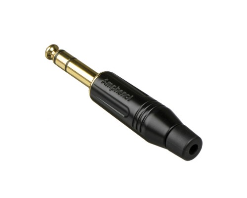 AMPHENOL ACPS-GB-AU - джек стерео, кабельный, 6.3 мм, корпус металл, цвет - черный, покрытие контакт