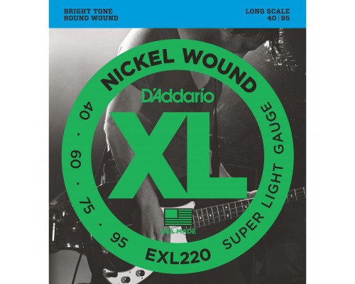 D'ADDARIO EXL220 - струны для БАС-гитары, nickel,super soft 40-95