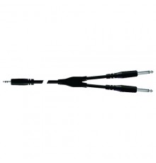 PROEL BULK505LU3 - инсертный. кабель, 3.5 джек стерео <-> 2 x 6.3 джек моно, длина - 3м