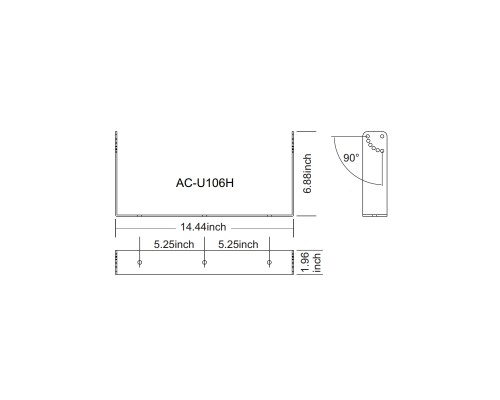 FBT AC-U 106H - крепление (черное) для Archon 106 (горизонтальное)