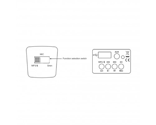 SHOW ER-66MB - мегафон ручной, 12Вт, MP3+Bluetooth, корпус металл и ABS