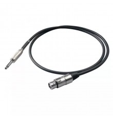 PROEL BULK200LU3 - инструментальный кабель, 6.3 джек моно <-> XLR (мама), длина - 3 м