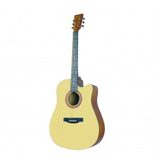 BEAUMONT DG80CE NA - электроакустическая гитара с вырезом, корпус липа, цвет натуральный, матовый