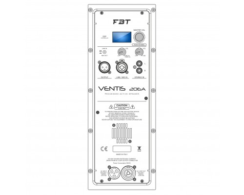 FBT VENTIS 206A - двухполосная активная акустическая система, DSP, НЧ 2х6,5', ВЧ 1х1', 900 Вт, 131