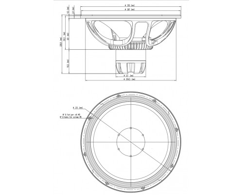 EIGHTEEN SOUND 15NTLW3500/8 - 15' динамик НЧ, неодим, 8 Ом, 900 Вт AES, 98dB, 40...4000 Гц