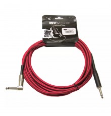 INVOTONE ACI1206 R - инструм. кабель, 6,3 джек моно <-> 6,3 джек моно угловой, длина 6 м (красный)