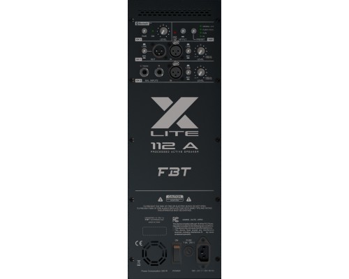 FBT X-LITE 112A - активная двухполосная би-амп акуст.система, НЧ 1200Вт + ВЧ 300 Вт, 50Гц - 20кГц, S