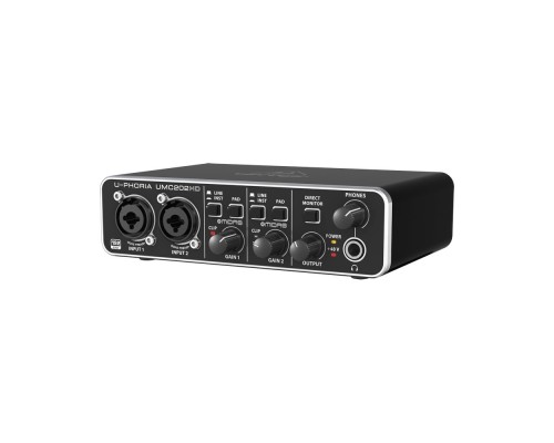 BEHRINGER UMC202HD - аудиоинтерфейс USB, 2входа, 2 выхода, микр. предусилитель MIDAS,24-Bit/192 kHz.