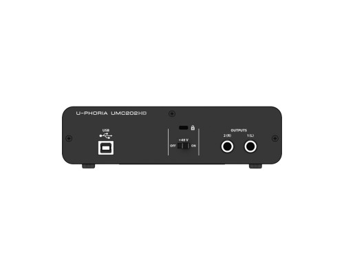 BEHRINGER UMC202HD - аудиоинтерфейс USB, 2входа, 2 выхода, микр. предусилитель MIDAS,24-Bit/192 kHz.