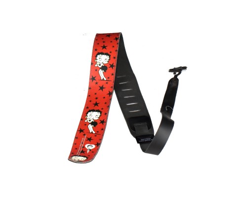 PERRI'S P25BB-1122 BETTY BOOP - кожаный ремень (2,5') для гитары. (BETTY BOOP)