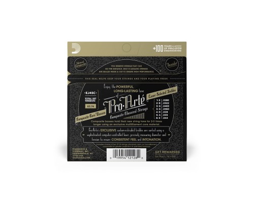 D'ADDARIO EJ45C - струны для классической гитары, composite core, среднее натяжение