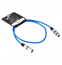 INVOTONE ACM1102 B - микрофонный кабель, XLR(папа) <-> XLR(мама), длина 2 м (синий)