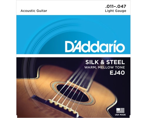 D'ADDARIO EJ40 - струны для акустической гитары, шёлк/сталь 11-47