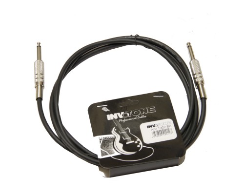 INVOTONE ACI1302 BK - инструментальный кабель, 6,3 джек моно <-> 6,3 джек моно, длина 2 м (черный)