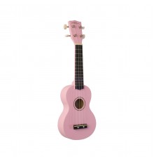 WIKI UK10S/PK - гитара укулеле сопрано, клен, цвет розовый матовый, чехол в комплекте