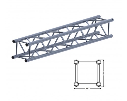 INVOLIGHT ISX29-300 - ферма квадратная, прямая, 3 м, 290 мм, труба 50 мм