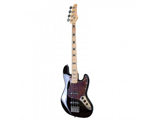 REDHILL JB400 BK - бас-гитара 4-стр., J+J, 864 мм, корпус ясень, гриф клен, цвет черный