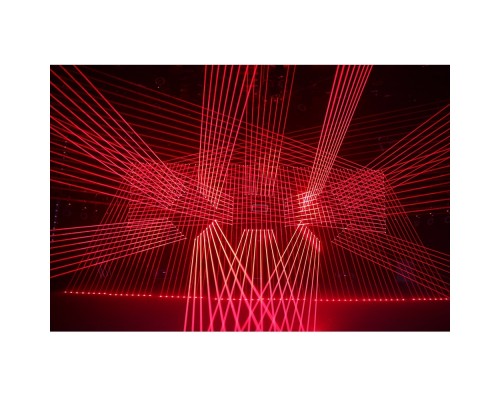 INVOLIGHT LEDBAR508R - светодиодная моторизованная панель, 7x 3Вт (амбер), красный лазер 8х 500мВт