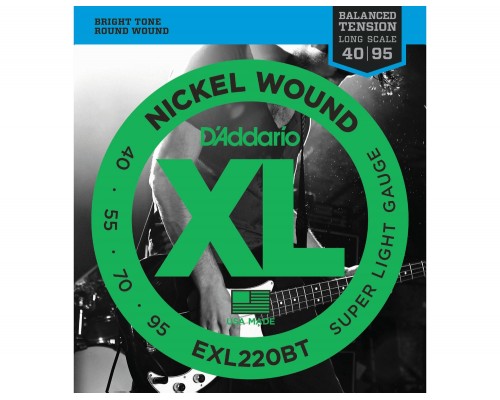 D'ADDARIO EXL220BT - струны для БАС-гитары ,nickel,super soft 40-95