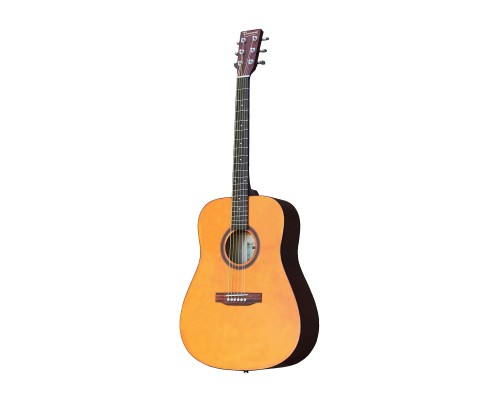 BEAUMONT DG80 NA - акустическая гитара, дредноут, корпус липа, цвет натуральный, матовый