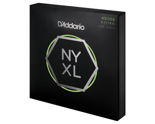 D'ADDARIO NYXL45105 - струны для БАС-гитары,Long Scale, L Top/Med Bottom, 45-105