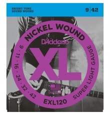 D'ADDARIO EXL120 - струны для электрогитары, Super Light, никель, 9-42