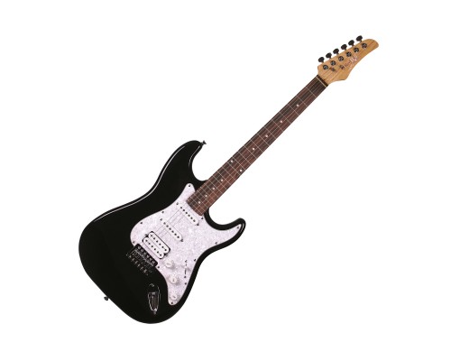 REDHILL STM200 BK - электрогитара, Stratocaster, S-S-H, тополь/клен, цвет черный