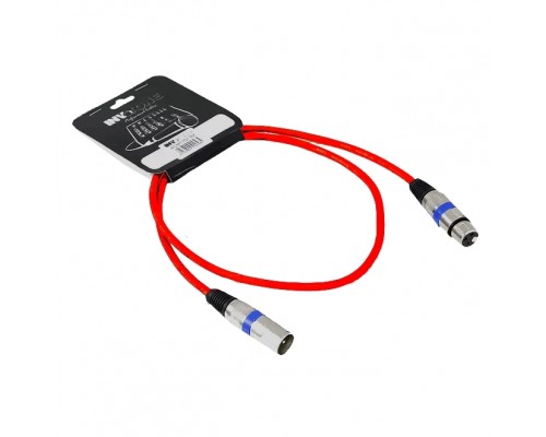 INVOTONE ACM1102 R - микрофонный кабель, XLR(папа) <-> XLR(мама), длина 2 м (красный)
