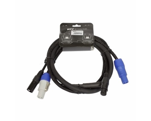 INVOTONE ADPC1002 - кабель смежный 3х1.5мм2 , 2х0.22мм2 PowerCon in/out - XLR DMX in/out 2 м