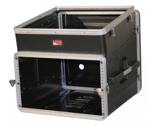 GATOR GRC-10X6 - рэковый кейс,пластик,черный,10U верх, 6U низ, компактный, легкий доступ к кабелям