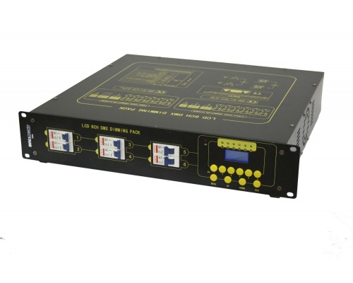 INVOLIGHT DD6 - диммер, 6 каналов, 2,2 кВт на канал, дроссели, DMX-512, аналоговое 0-10 В