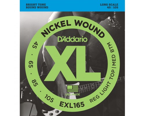 D'ADDARIO EXL165 - струны для БАС-гитары, soft/reg, 045-105