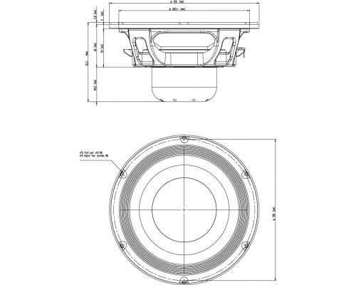 EIGHTEEN SOUND 8NW650/8 - 8' динамик, неодим, 300 Вт, 8 Ом, 96 дБ, 55...6300