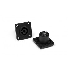 INVOTONE SPK4MQ - разъем Speaker Connector блочный, 4pin, мама, квадратный фланец, корпус пластик