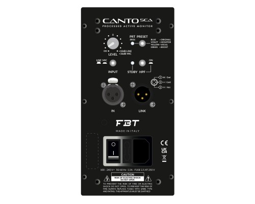 FBT CANTO 5CA W - двухполосная активная акустическая система, НЧ 5' + ВЧ 1', 150 Вт (белый)