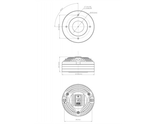 EIGHTEEN SOUND ND2T/8 - драйвер, неодим, 8 Ом, 80 Вт, 110 dB, 800...20000 Гц, выход 1.4'