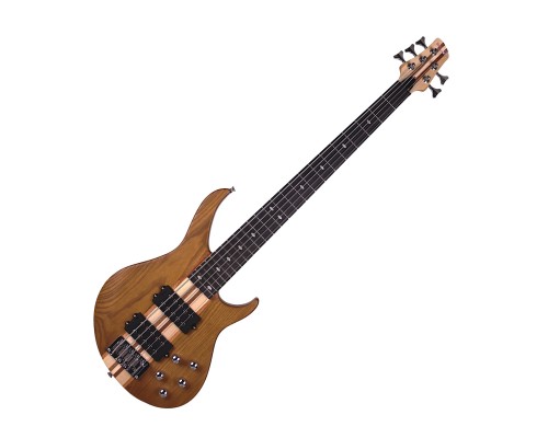REDHILL JB500 NA - бас-гитара 5-стр., H+H, корпус ясень, сквозной гриф клен+махагон, натуральный