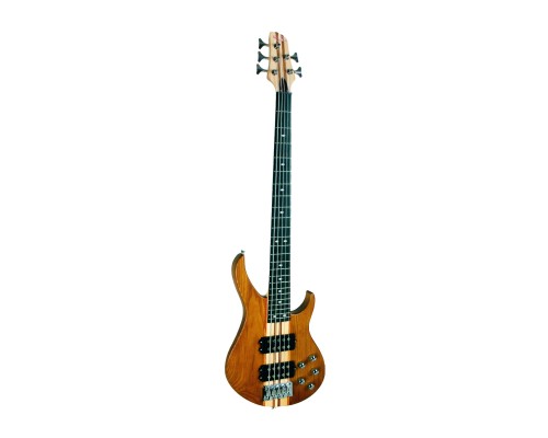 REDHILL JB500 NA - бас-гитара 5-стр., H+H, корпус ясень, сквозной гриф клен+махагон, натуральный