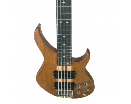 REDHILL JB500 NA - бас-гитара 5-стр., H+H, корпус ясень, сквозной гриф клен+махагон, натуральный