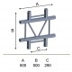 INVOLIGHT IFX29-C18 - модуль для 4-х плоских ферм 90* (крест), 290х500 мм