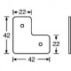 ADAM HALL 40406 - скоба угловая металлическая L-образная, 42х42 мм