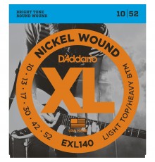 D'ADDARIO EXL140 - струны для электрогитары, Light/Heavy, никель, 10-52