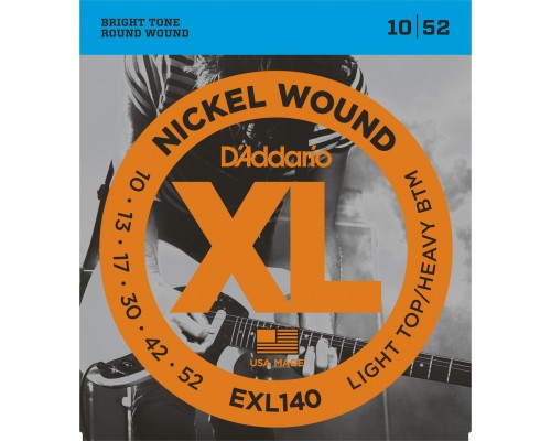 D'ADDARIO EXL140 - струны для электрогитары, Light/Heavy, никель, 10-52