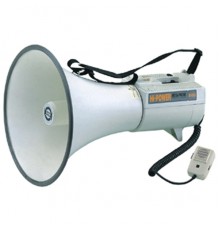SHOW ER-68S - мегафон 45 Вт, выносной микрофон, сирена, вх.AUX, алюминий
