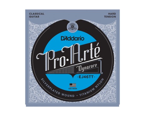 D'ADDARIO EJ46TT - струны для классической гитары, сильное натяжение, оплётка-титан