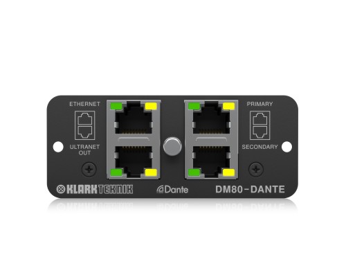 KLARK TEKNIK DM80-DANTE - аудиоинтерфейс DANTE 16 I/O и ULTRANET 16 OUT для DM8000