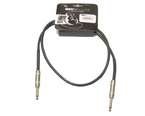 INVOTONE ACI1001 BK - инструментальный кабель, 6,3 джек моно <-> 6,3 джек моно, длина 1 м (черный)
