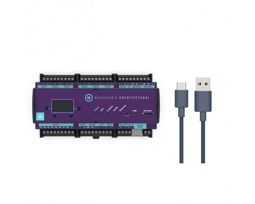 NICOLAUDIE ARCHITECTURAL DINA-DR1 - DMX-интерфейс, 6х DMX512 (3072 канала), 20зон, 2000сцен, USB-C,