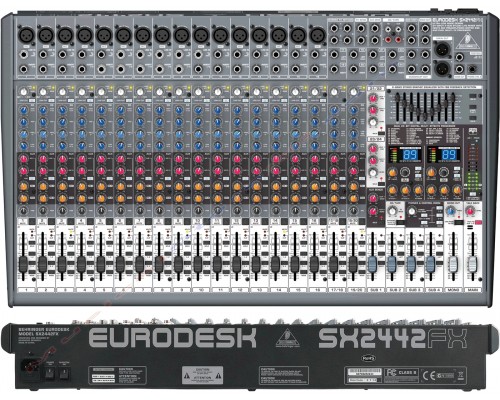 BEHRINGER SX2442FX - микшер,16 моно,2 основ. и 2 доп.стерео-входа,4 AUX,4 подгруппы