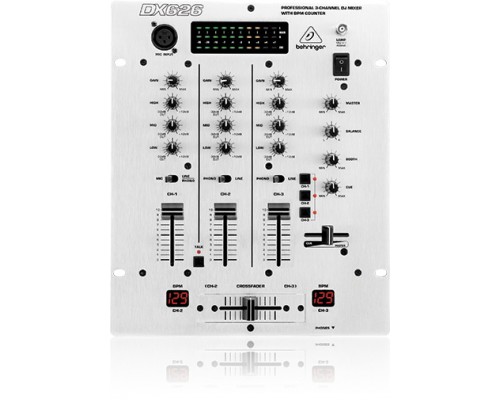 BEHRINGER DX626 - DJ микшер, 3 канала, кроссфейдер ULTRAGLIDE,эквалайзер